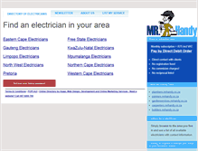Tablet Screenshot of electricians.mrhandy.co.za